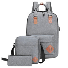 Set di zaino USB con porta di ricarica (3 pezzi)