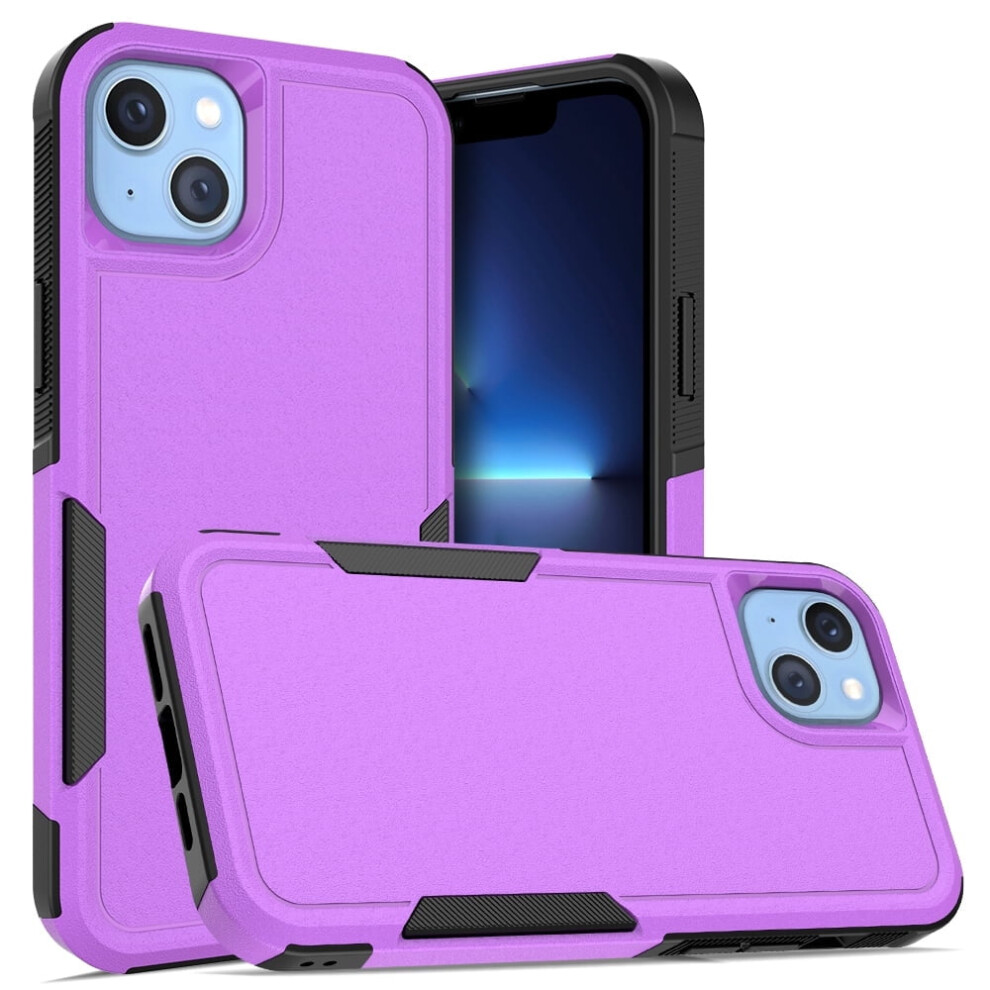 Defender Case For Iphone 14 Plus 6.7" Â Heavy Duty 1-In-1 Rugged, Dustproof, Shockproof, Non-Slip Cover, Purple 9489952993751