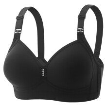 Women Fashion Casual Breathable Tube Top Bra Underwear Wireless Comfort Support Everyday Wear, Black, Size 32