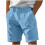 Herren-Baumwoll-Freizeitshorts mit elastischem Bund, Blau, Größe S 1