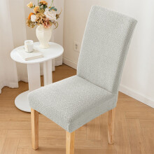 Housses de chaises de mariage en fibre de polyester élastique grise infroissable