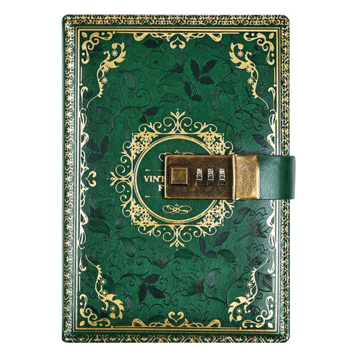 Vintage B6 Notebook Password-Protected Diary for Daily Use