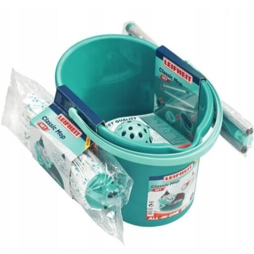Leifheit Classic Eimer und Wischmopp mit Streifen 2