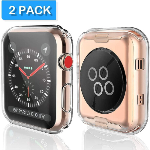 Θήκη XiHAMA2-Pack 40 χιλιοστών από μαλακή TPU για iWatch με προστατευτικό οθόνης, συμβατή με 1