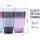 Color Changing Cups 16 oz 5-Piece Pastel Acrylic Set with 4