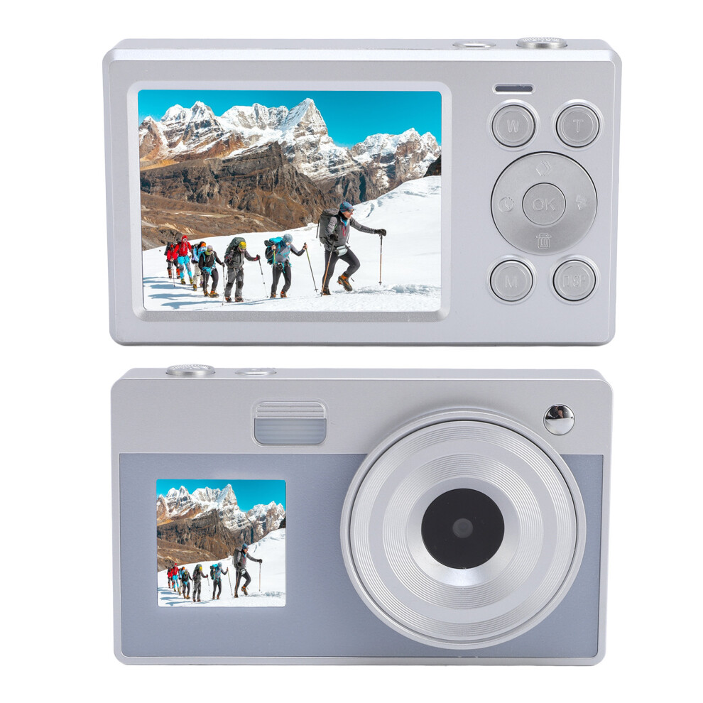 Digital Camera 2.8" + 1.4" Dual Screen Hd 1080P 16X Zoom Silver 9391391814088