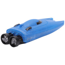 Mini 2,4 GHz RC Stuntboot 9,9 cm mit LED-Leuchten, Schnell Rennen Blau