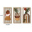 Wood Wall Art Decor 3-Panel Textured Finish 4
