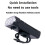 ABS Bicycle Lights with Adjustable Beam, Rechargeable Battery, and Multiple Modes for Night Riding 2