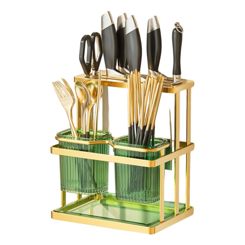 Efficient Kitchen Organizers Wall Mounted For Spoon-green gold