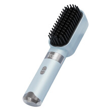 Mobile Straightener Brush with Plant Protein Coating for-Blue