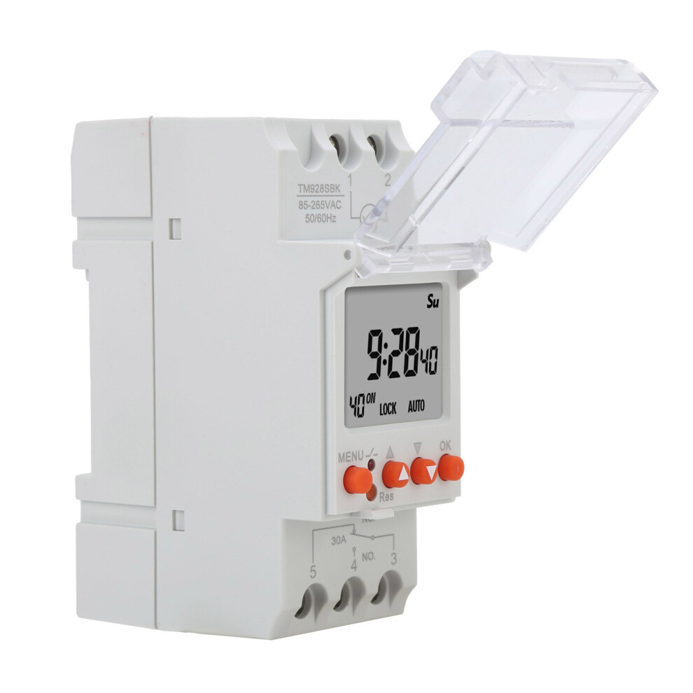 Smart Digital Rail Timer Switch 30A Lcd Backlight Din Rail 85Â265Vac 6901391815775
