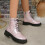 Damen-Ankle-Boots, lässiger Winterstil, PU-Material, Größe 4 6