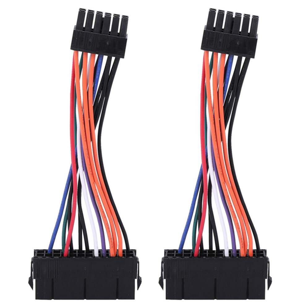 2X Psu Atx 24Pin Female To 12Pin Male Power Supply Sleeved Cable Cord 4851296916423
