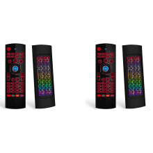 2x Air Mouse voor Android TV Box, mini draadloos toetsenbord met afstandsbediening