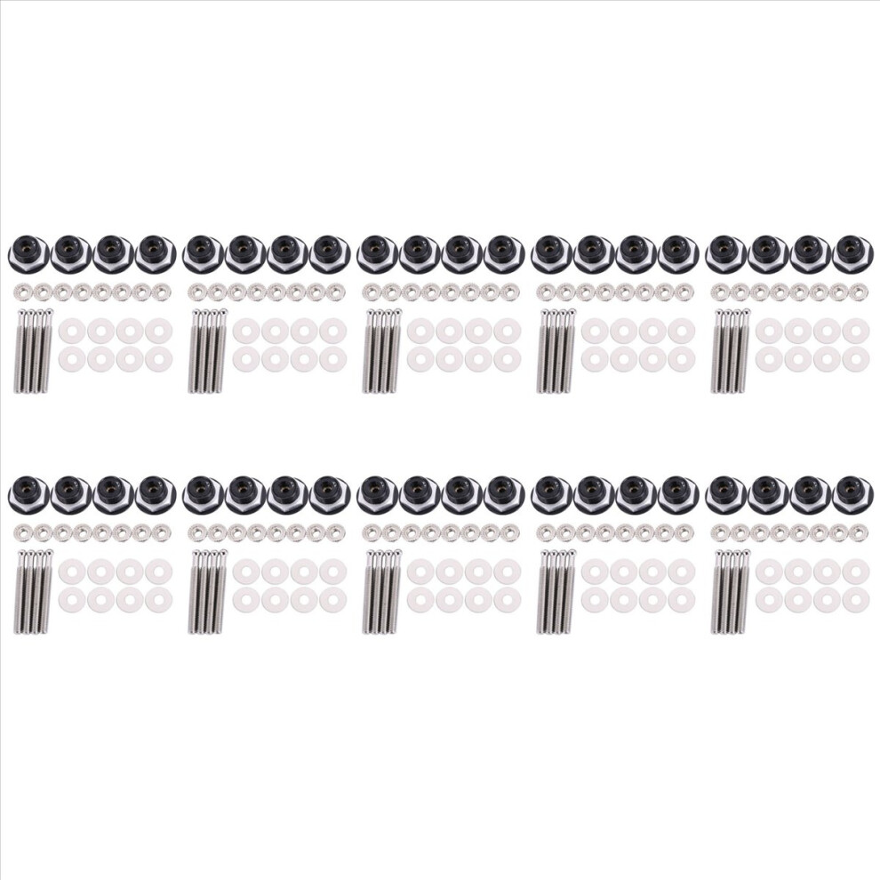 40X Push Button Quick Release Car Hood Bonnet Pin Lock Bumper Clip Bla 4851296915242