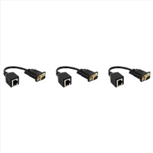 3x VGA naar RJ45 adapter netwerkkabel connector monitorverlenger
