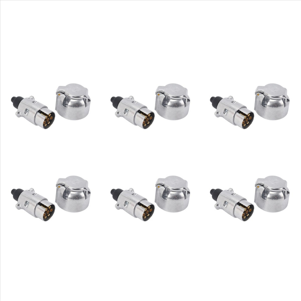 6X Trailer Accessories- 7 Pin Plug 12V Rv Sockets Towbar Towing 7Pin M 4851296914566