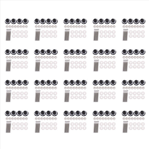 80X Push Button Quick Release Car Hood Bonnet Pin Lock Bumper Clip Bla
