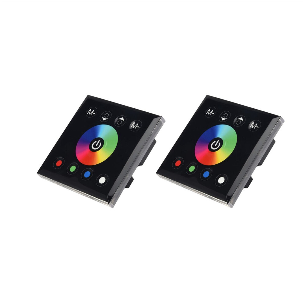 2X Dc12v-24V Rgb/Rgbw Wall Mounted Touch Panel Controller Glass Dimmer 4851296912845