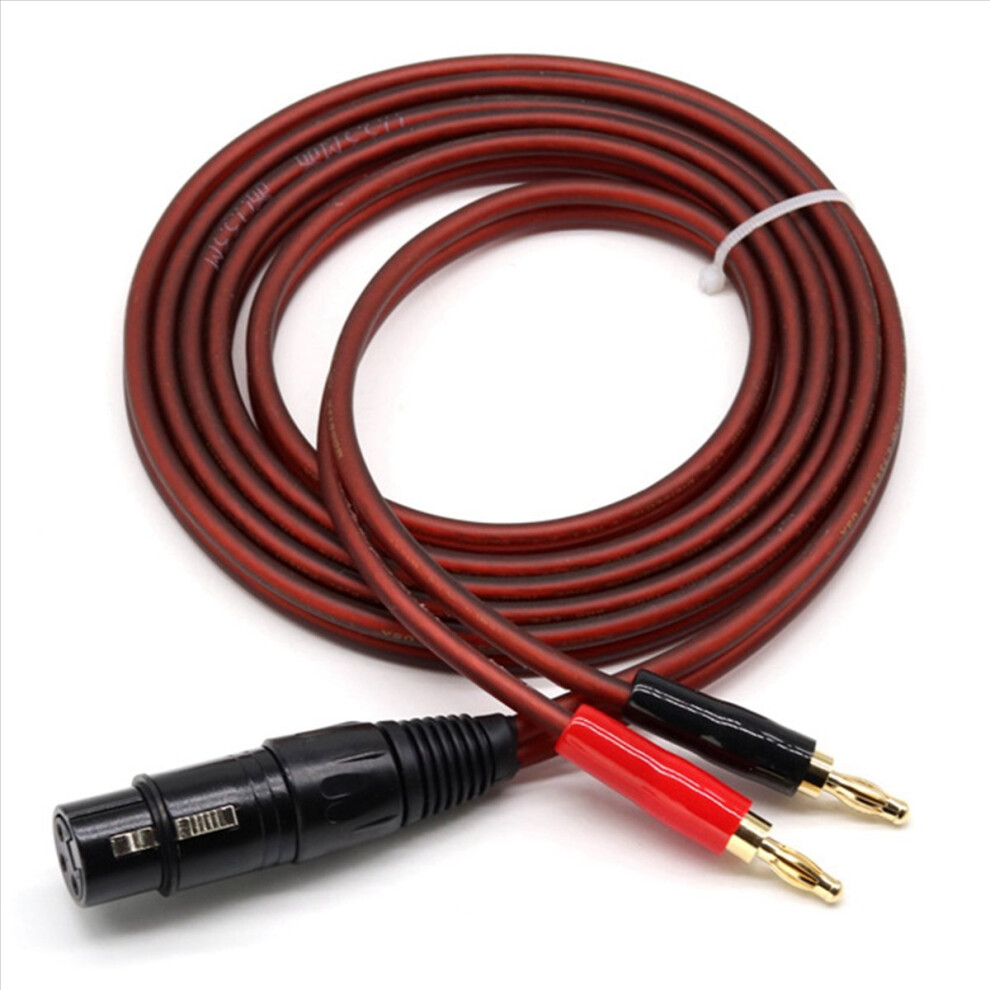 4X Xlr To Banana Speaker Cable,Xlr 3 Pin Male Dual Plugs Audio Cable, 4851296912722