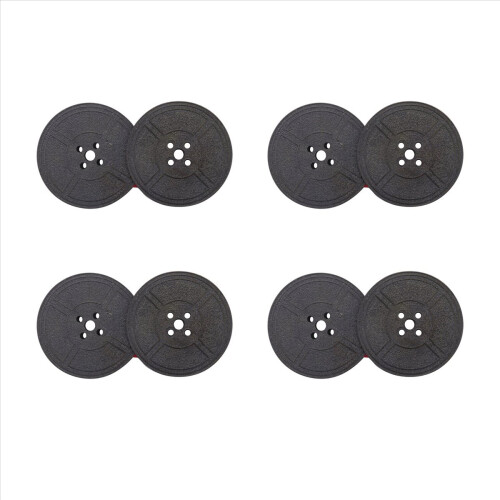 4Pack Typewriter Ribbon Twin Spool Red and Black Replacement Pack for