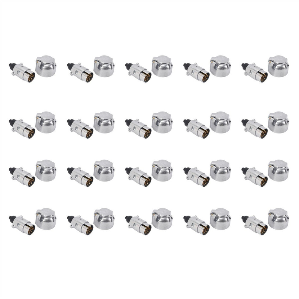 40X Trailer Accessories- 7 Pin Plug 12V Rv Sockets Towbar Towing 7Pin 4851296912302