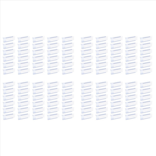 Wire Shelf Label Holders, 120 Pack Plastic Clips with Paper Removable