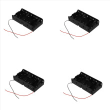 4X Spring Clip Black 4 X 1.5V D Size Battery Batteries Holder Case