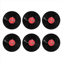 6X European Retro Nostalgic Ultra-Quiet Clock Vinyl Record Personality