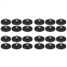 Ímãs revestidos de borracha, base magnética de 10 kg com parafusos e porca roscados M6.