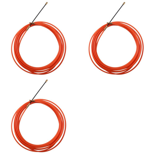 3pcs 4Mm 5 Meter Orange Guide Device Nylon Electric Cable Push Pullers
