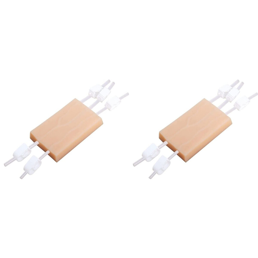 2X Iv Injection Training Pad Model,Silicone Human Simulated Skin Pract 4851296919769