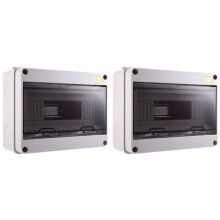 2X HT-12 Way IP65 Mcb Breaker Box Distribution Protection ABS Power El
