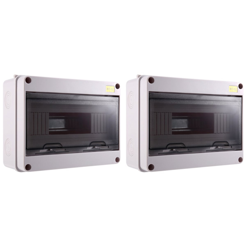 2X Ht-12 Way Ip65 Mcb Breaker Box Distribution Protection Abs Power El 4851296919486