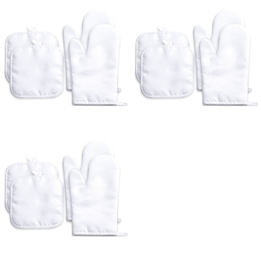 Sublimation Blank Oven Mitts Set Gloves And Pot Pad For Diy Kitchen Di 4851296918113