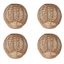 4X Home Lighting Rattan Lamp Cover Handmade Woven Chandelier Retro Lam