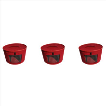 Organizador de Chapéus 3X, Caixas Redondas Dobráveis para Viagem, Bolsa de Armazenamento com Tampa