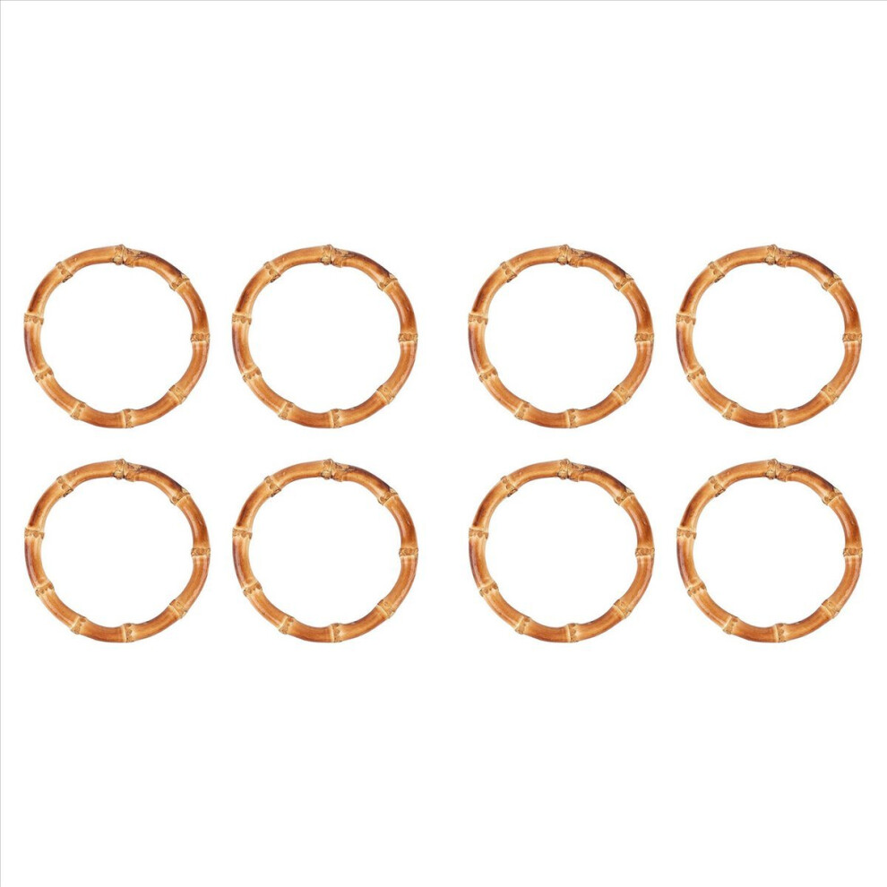 8Pcs Wooden Round Bamboo Bag Handle Replacements Handmade Purse Making 4851296922967