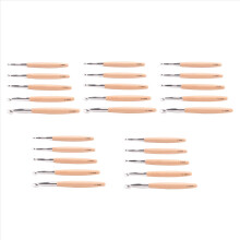 25X Big Crochet Hooks Set with Beech Wood Handle, for Chunky Yarn, Siz