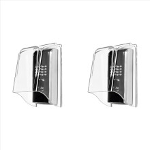 2X PC Plastic Lengthen Doorbell Rain Cover,Transparent Waterproof Cove