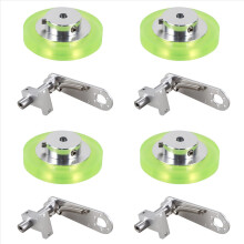 4pcs 200mm Aluminum Polyurethane Industrial Encoder Wheel Measuring wi