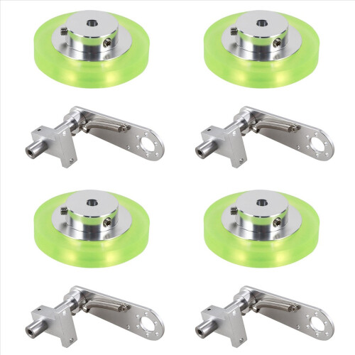 4pcs 200mm Aluminum Polyurethane Industrial Encoder Wheel Measuring wi