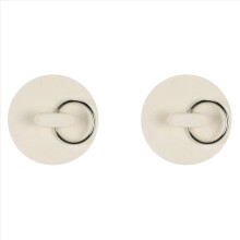 2 pezzi Tappo di scarico per lavabo in gomma bianca da 1 7/8 pollici per vasca da bagno Tubo di scarico dell'acqua