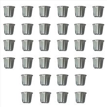 Canele Mold, Cannele Muffin Cup, 32Pcs Non-Stick Mould Gray-Black Cann