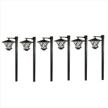 6pcs 1.5M LED Solar Powered Traditional Garden Lamp Post Lamppost Lant