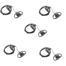 5X 2 Pin Advanced D Shape Clip-Ear Ptt Headset Earpiece Mic for Way Ra