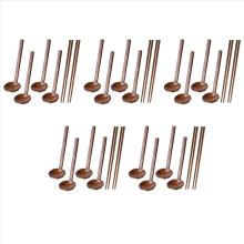 20Pieces Japanese Long Handle Large Spoon Ramen Wooden Hot Pot Tortois