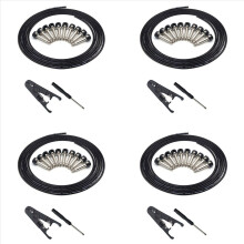 Kit di patch per cavi per chitarra fai da te con 4 connettori senza saldatura.