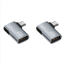 2x 4K OTG-Kabeladapter mit Stromversorgung, Micro-USB auf USB mit Winkelstecker